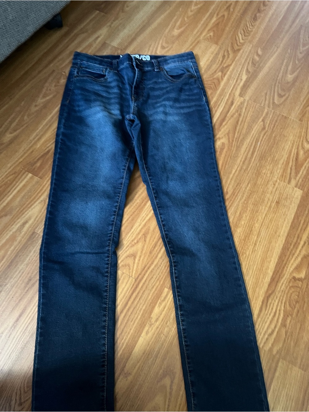 Kids Dark Blue Straight-Leg Jeans